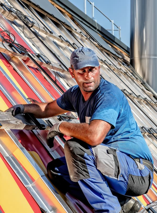 worker on the roof